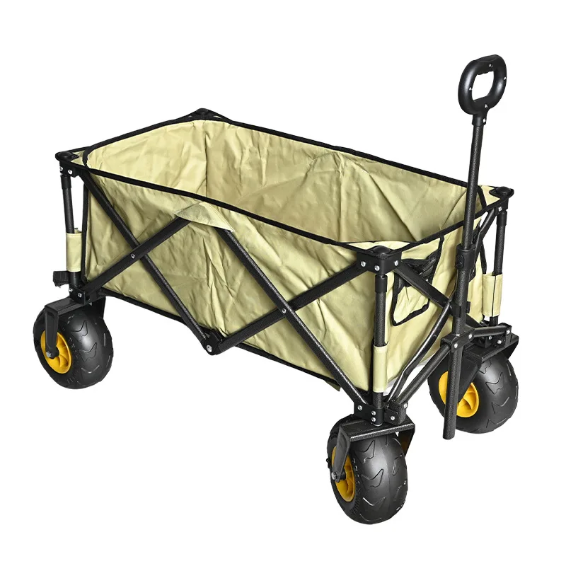 Beach Inflatable Folding Wheels Portable Trailer Picnic Camping Stall Delivery Camper