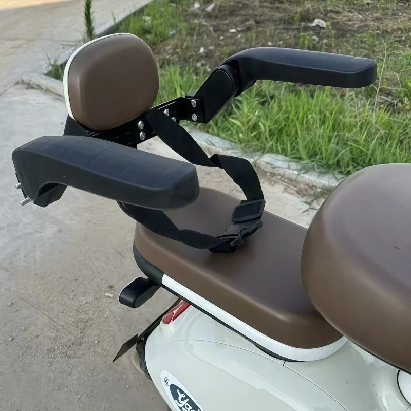 Universal Kids Safety Armrest For Motorcycle Rear Seat Foldable Design Adjustable Tension Scooter Modification Accessories Child