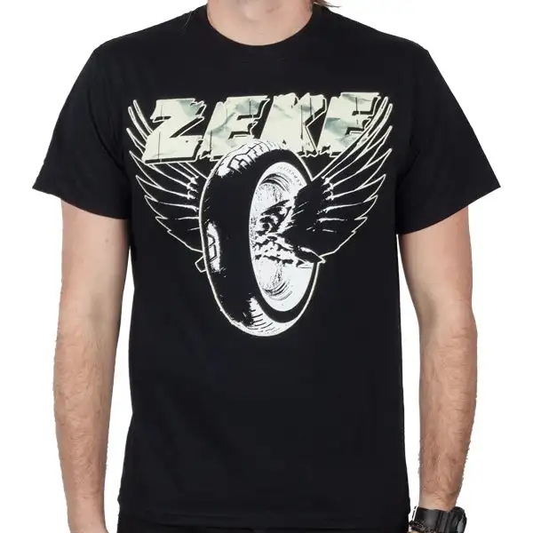 Zeke  Flat Tracker Vintage T-Shirt Men Women Metal Rock Band Graphic Tee 100% Cotton Summer Streetwear Top
