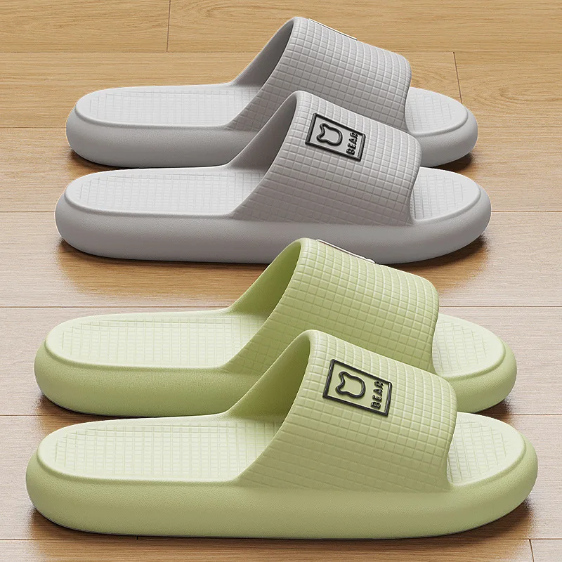 

Модные летние нескользящие шлепанцы на плоской подошве для пар, мягкие уютные сандалии для морского пляжа, мужские тапочки, женские повседневные домашние шлепанцы