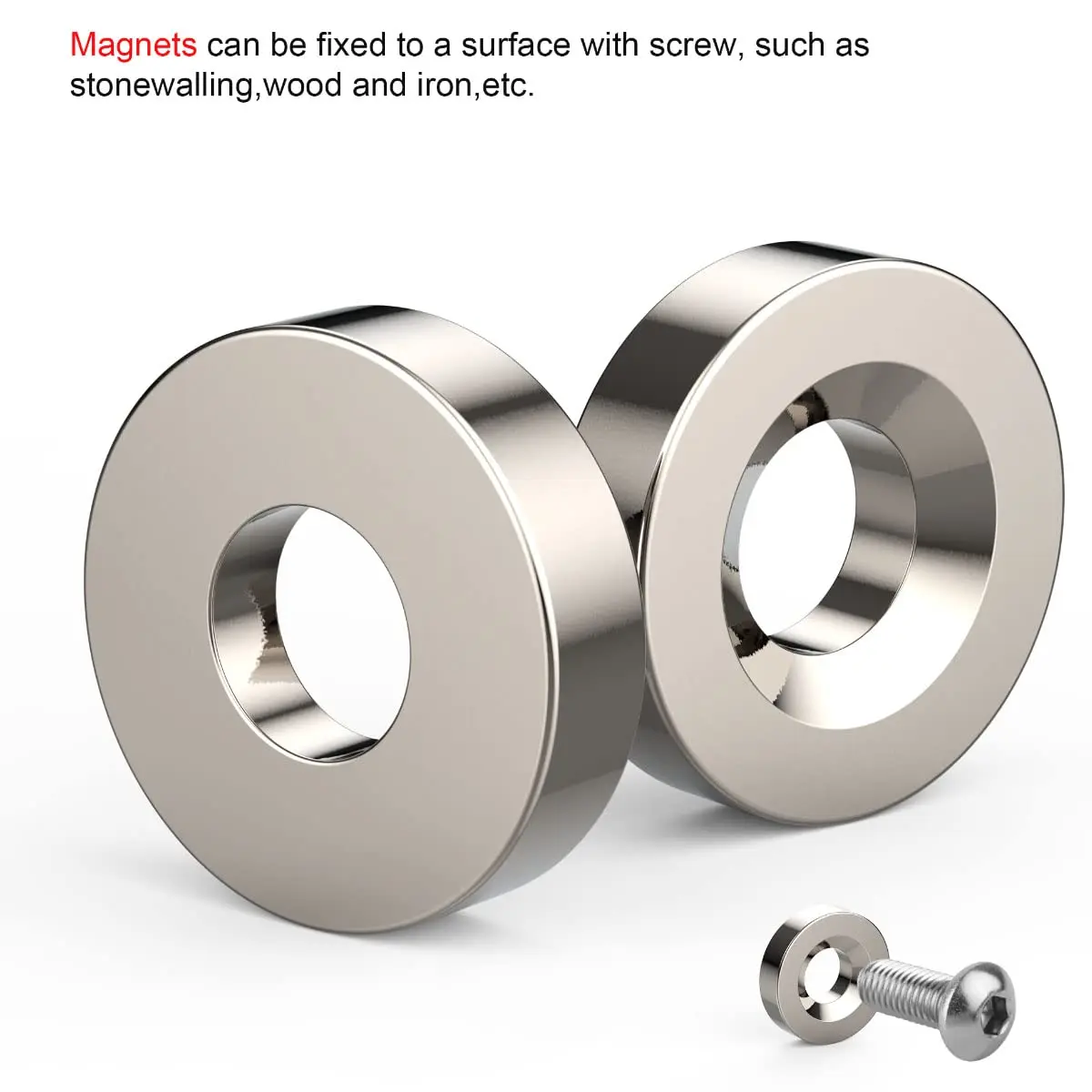 12x3 15x3 15x5 Hole 4mm Small Countersunk Round NdFeB Neodymium Magnet Powerful Rare Earth Permanent Fridge Magnet With M4 Screw image 2