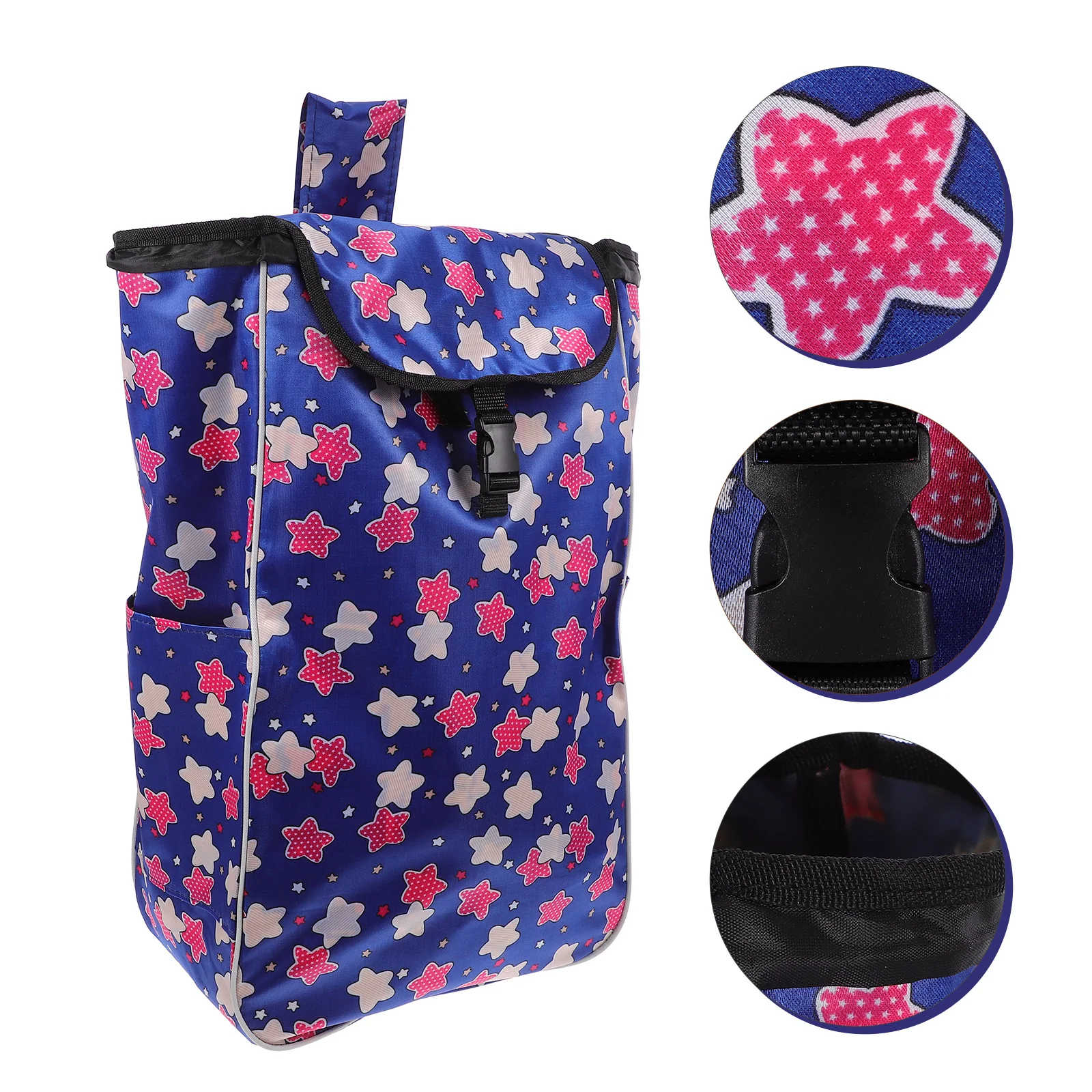 

Large Waterproof Oxford Cloth Shopping Cart Bag Foldable Reusable Grocery Tote Portable Trolley Bag for Shopping Household