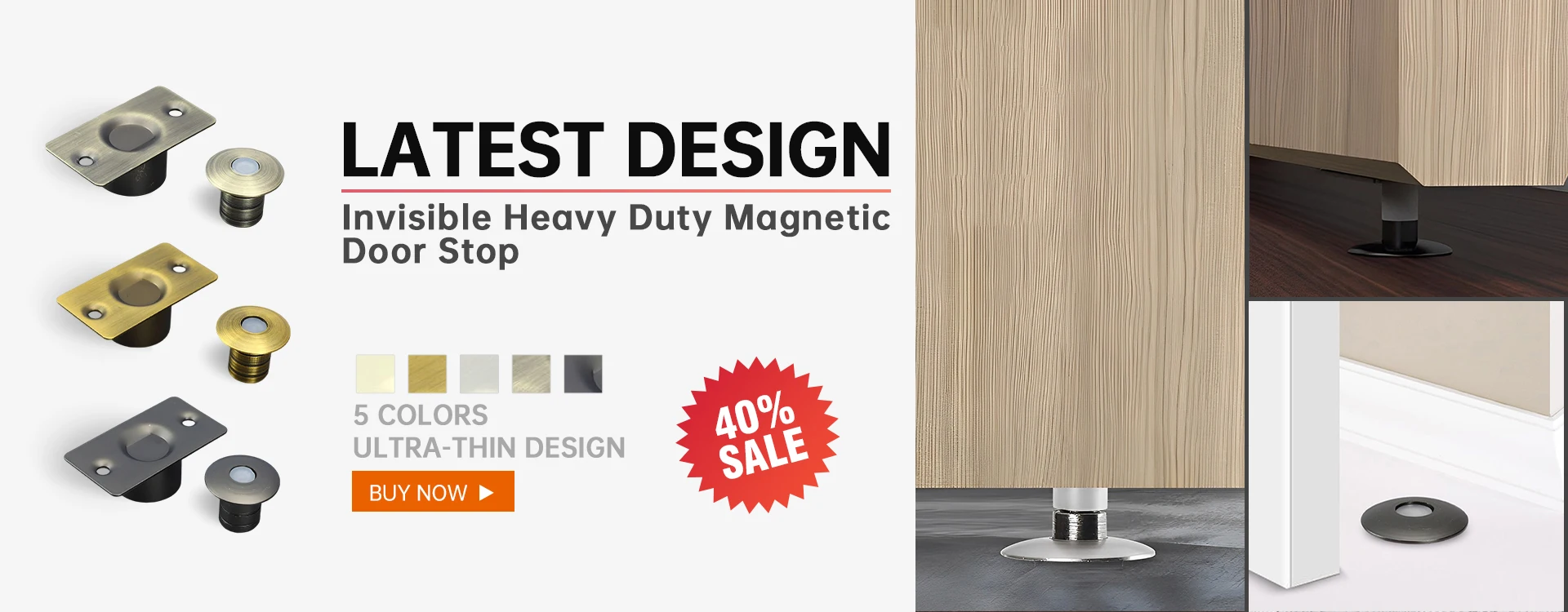 Naierdi magnetischer Tür stopper Edelstahl Hochleistungs-Tür stopper schwarzer nagel freier Tür saugt ür halter Türbeschläge – Detail 2