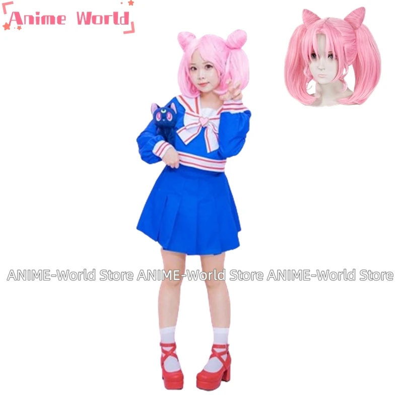 

《Custom size》Anime Chibiusa Blue Dress Cosplay Costume JK Suit Uniform Dress Halloween Party Outfit Role Play