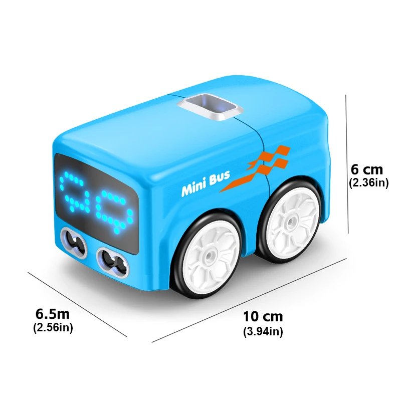RC ذكي الاستشعار سيارة LED التحكم عن بعد حافلة صغيرة لفتة تجنب العوائق اتبع خط الدورية القيادة سطح المكتب الاطفال اللعب