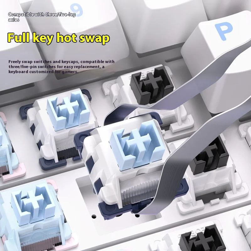 Keyboard Mekanik LEOBOG Hi98C Pro Baru 3Mode 2.4G Bluetooth Nirkabel Keycaps PBT Keyboard Gaming Kustom Hadiah untuk Gamer PC