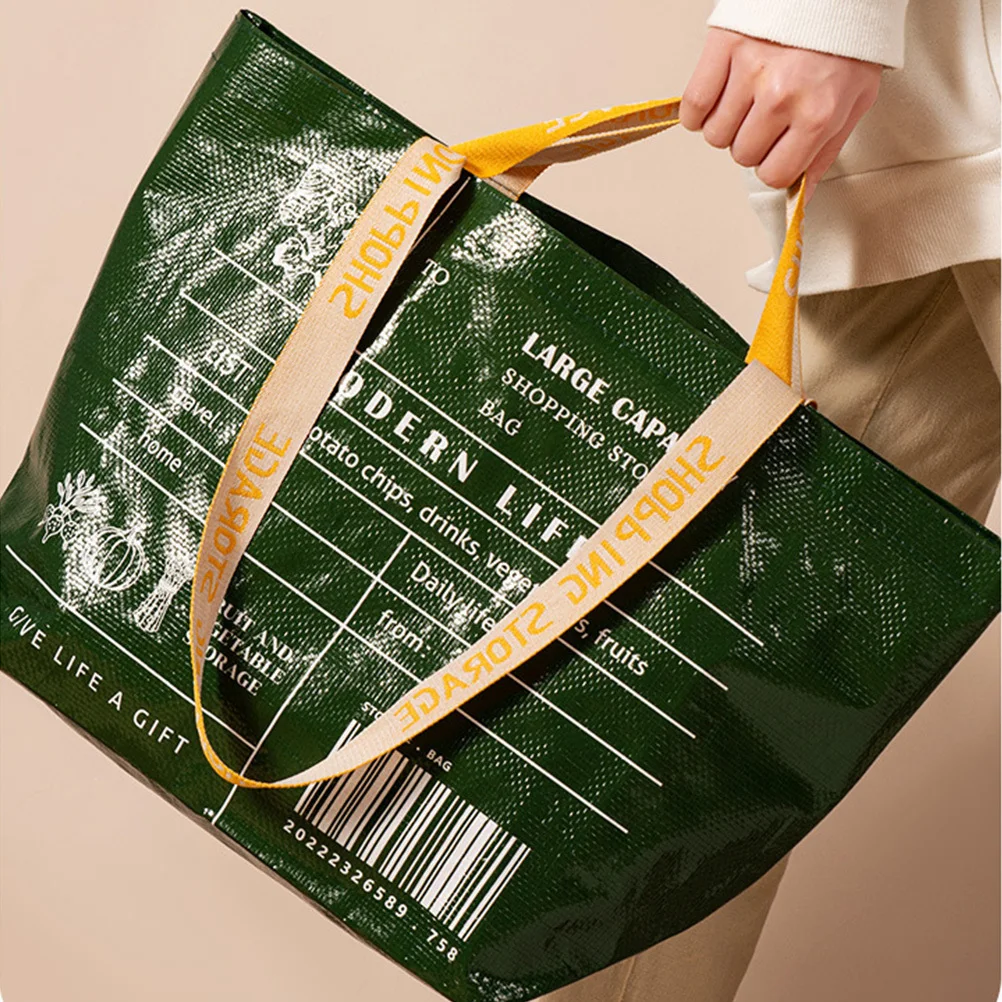 

Handheld Shopping Bag Simple Style Large Capacity Nylon Storage Carrier Tote for Women Outdoor Party Wedding Use Daily Carry All