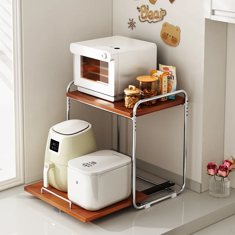 Pull-out microwave oven Shelf Kitchen Rice cooker Countertops Multifunctional electrical appliances Oven