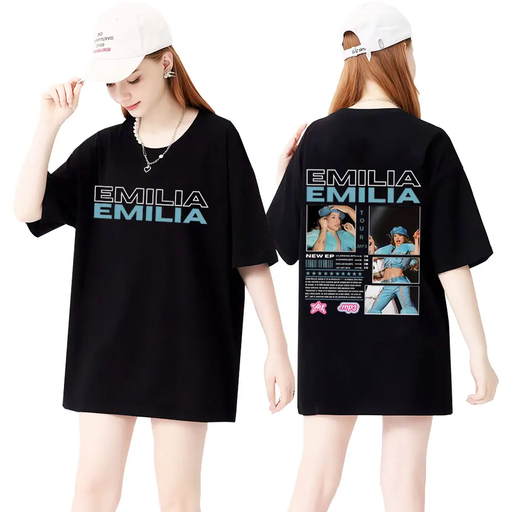 

Emilia Mernes MP3 2025 Tour Graphic Merch T-shirt Mens Clothing Short Sleeve T-shirts Fashion Casual Cotton Tee Shirt Streetwear