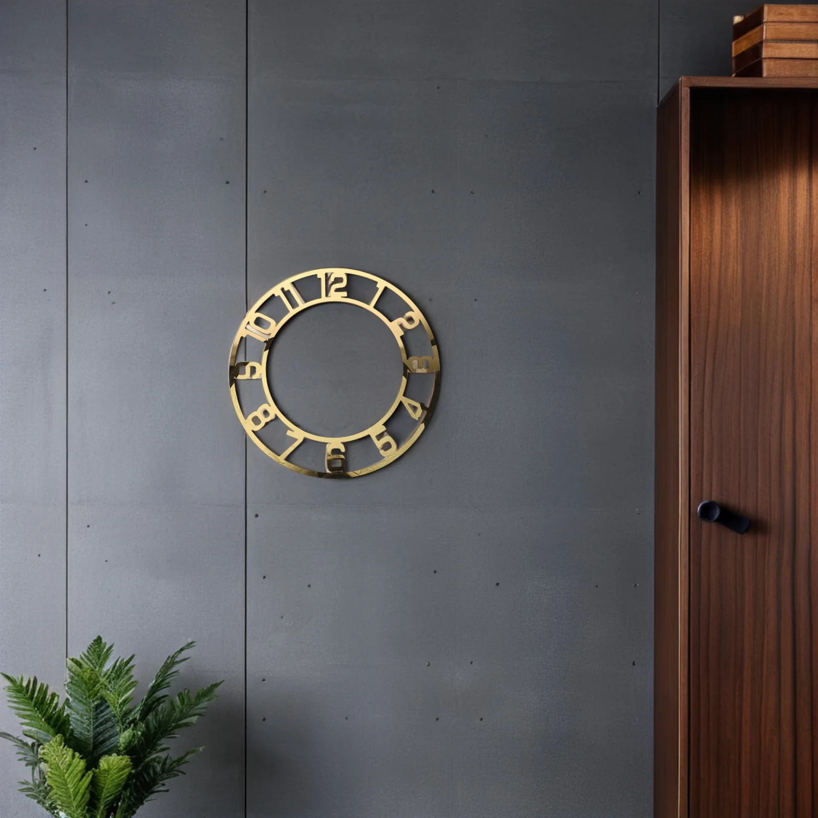 

2pcs Round Wall Clock Face 9.82" Acrylic Mirror Dial For Resin Art Diy Craft Modern Numerical Panel Living Room Decor Clock