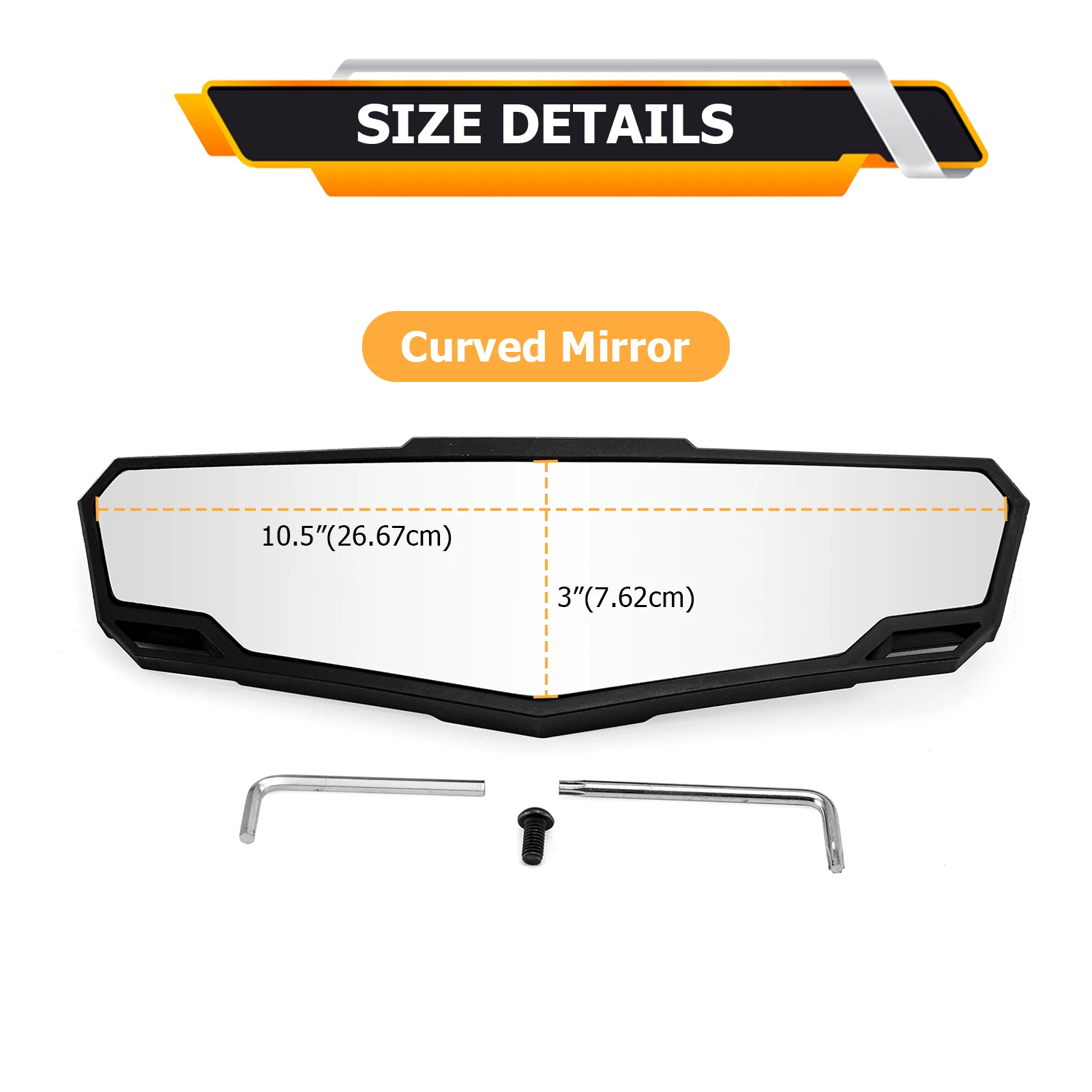 UTV Center Rear View Mirror 360°Super Wide Angle Off-Road for 2017-2024 Can Am Maverick X3 Sport Commander MAX 707900502