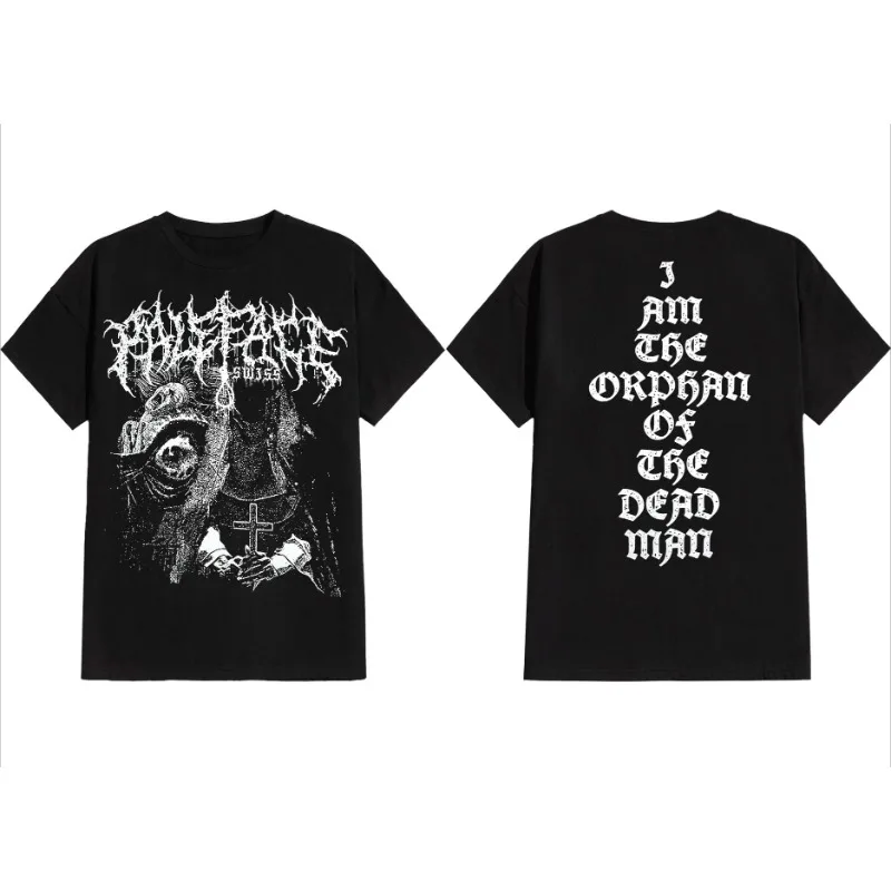 Paleface Swiss – Orphan Peripheral Pattern Printing Sommer Luxusmarke Baumwolle Herren- und Damen-T-Shirt Kurzarm