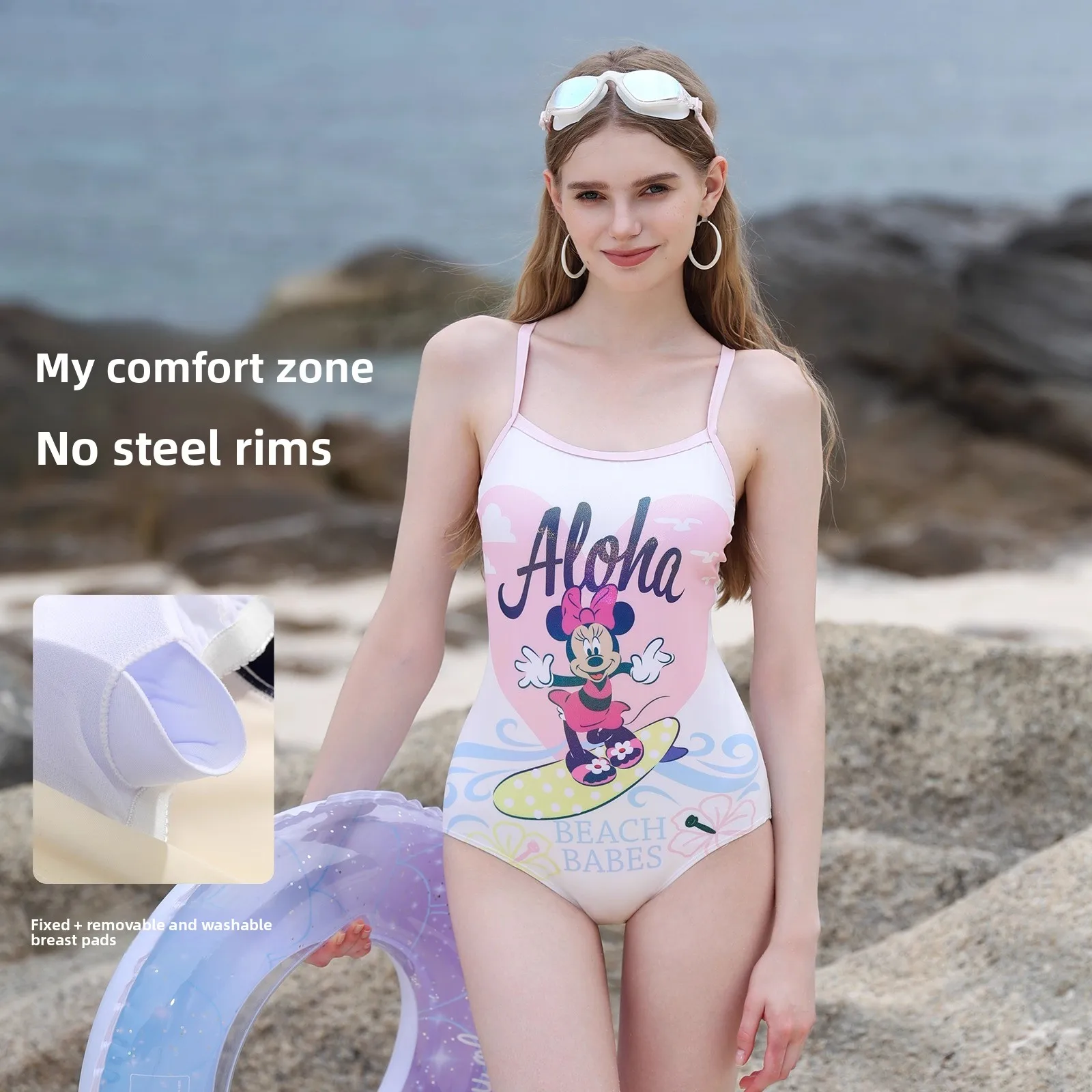 Disney-Badeanzug für Damen, Schwimmbad 2025, neuer Badeanzug für Erwachsene, einteiliger Renn-Badeanzug
