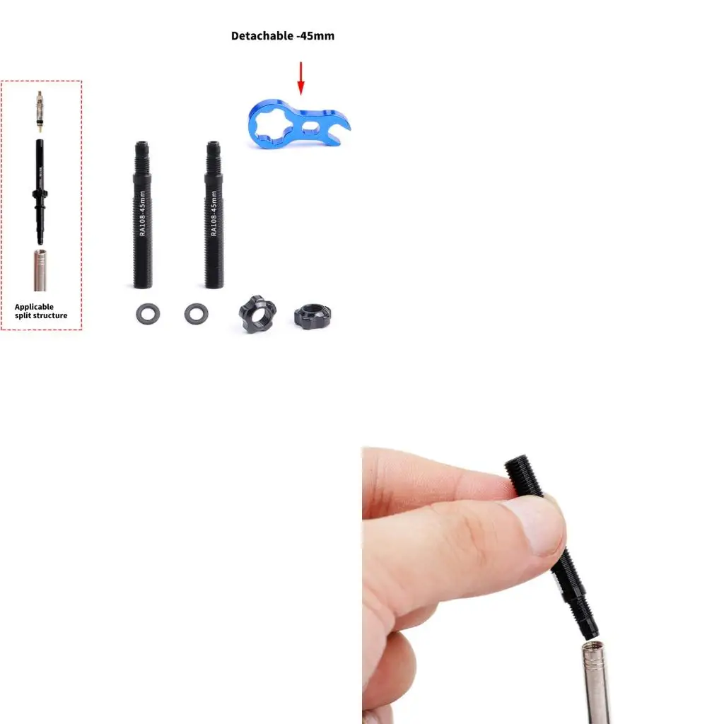 

Light Weight Alloy Valves Extension Adapter Leakproof Seal For Road Bikes