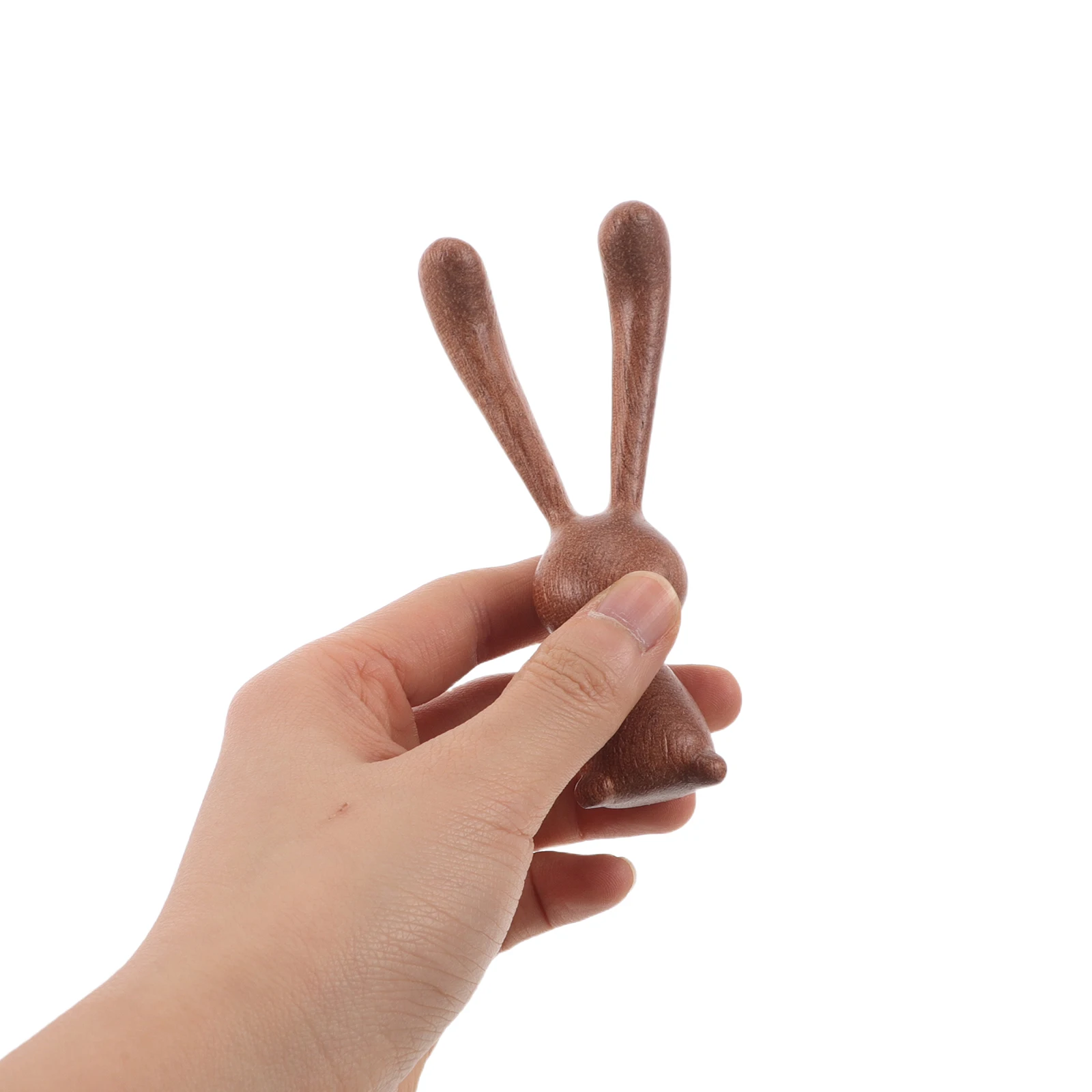 

Handmade Easter Rabbit Wooden Carving Bunny Lightweight and Easy to Store Ideal for Shelves Desks Decor Easter Figurines