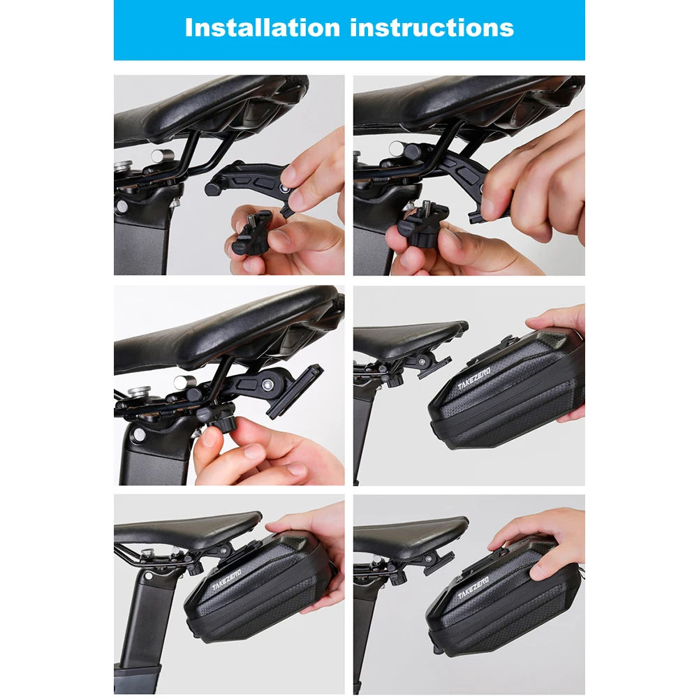 0.8L Bicycle Saddle Bag Reflective MTB Road Bike Saddlebag Quick Release Bicycle Tool Holder Bag for Outdoor Cycling