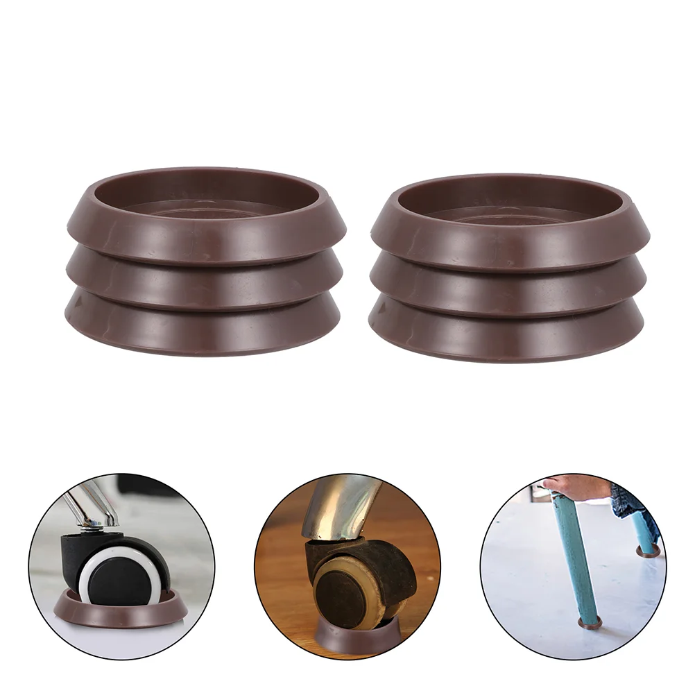 12 Pcs Caster Cup Rubber Legs Chair Protector for Furniture Equipment Wheels Pad of Chairs Floor Protectors Rug Carpet