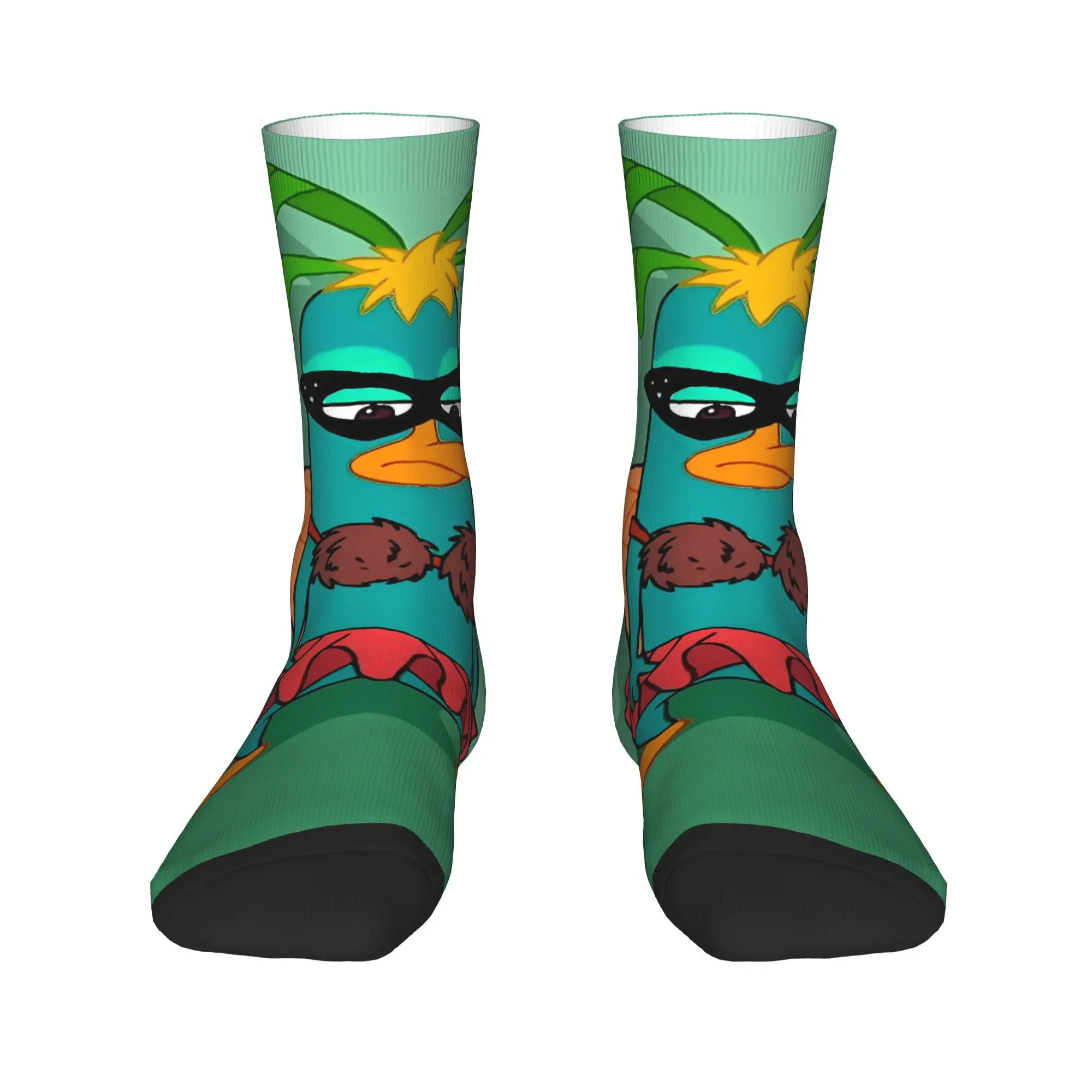 Adults Men Socks Perry the Platypus  Stockings Non Skid Soft Socks Spring Funny Graphic Running Sports Socks