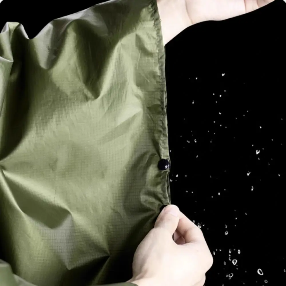 New 3 in 1 Outdoor Raincoat Waterproof Hooded Sleeve Rain Poncho Portable Lightweight Rain Cover Hiking Travel