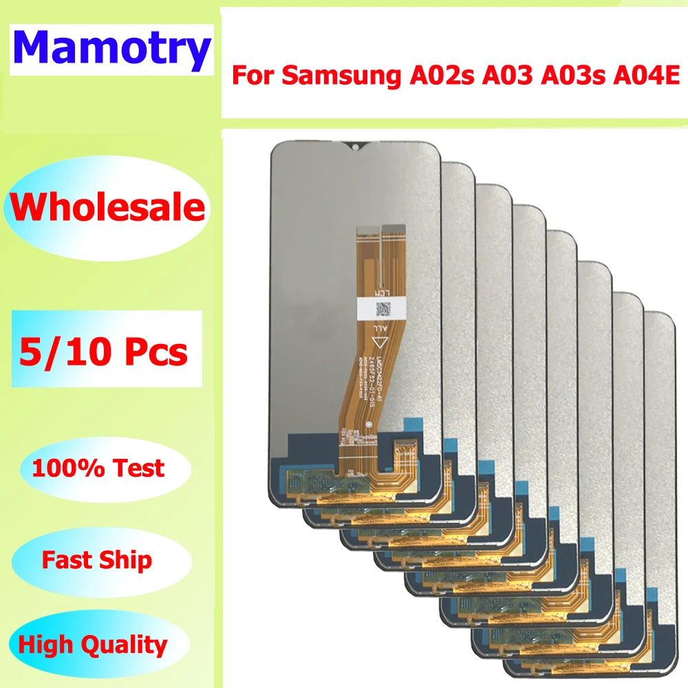 

Оптовая продажа, 5/10 шт./лот для Samsung A02S A03 A03S A04E, сенсорный ЖК-экран в сборе A042 A042F A042F/DS A042M