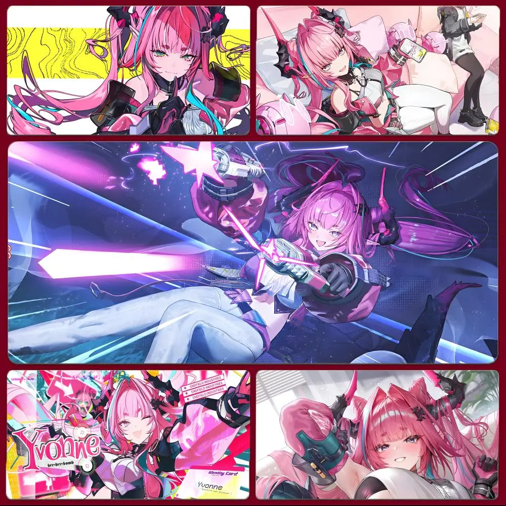game sci-fi A-Arknights: Endfield Mouse Pad Large Gaming Mousepad with Stitched Edges Thickened Desk Mat PC