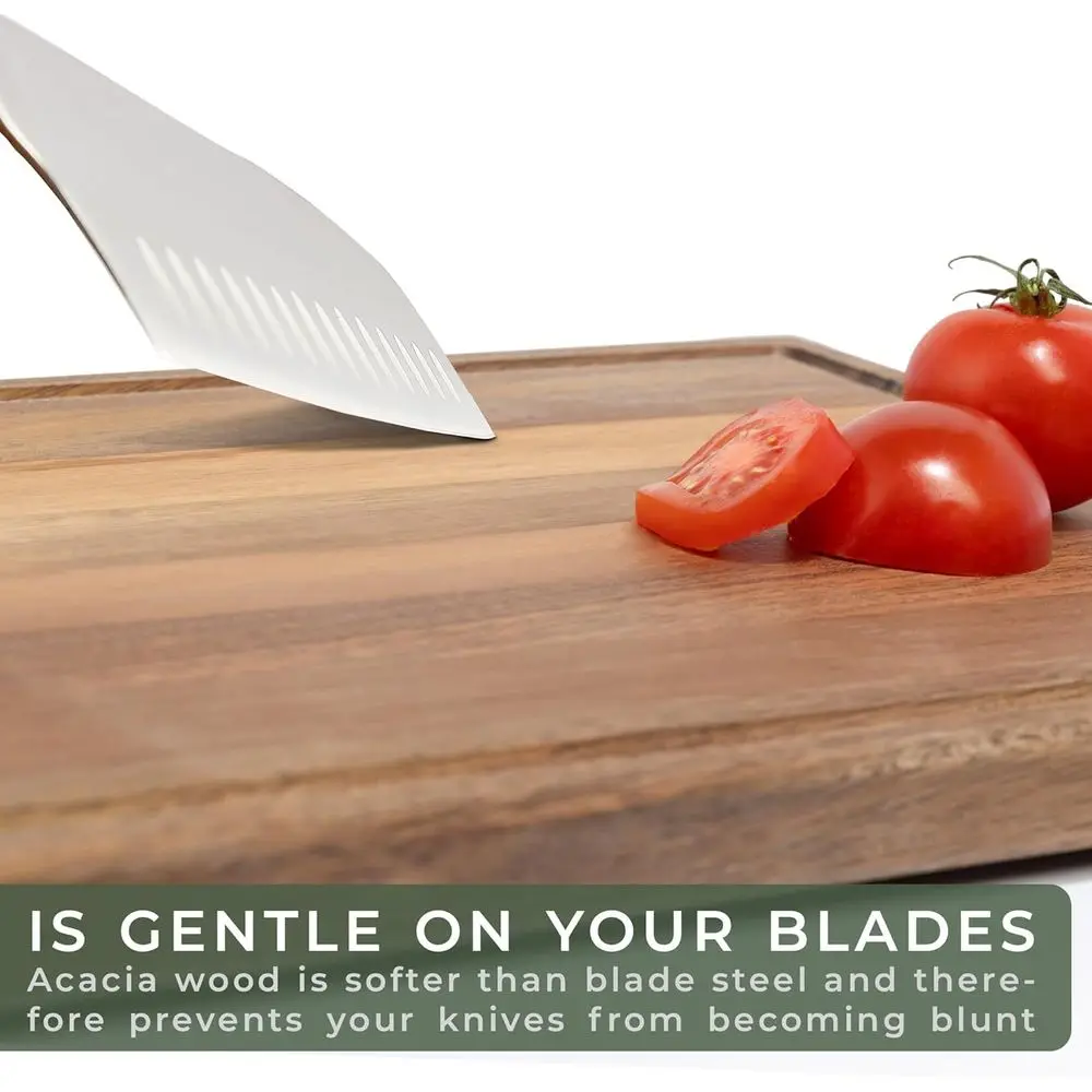 مجموعة ألواح تقطيع خشب السنط - 15.75 × 12/13 × 9.5 / 10 × 7 بوصة - ألواح تقطيع سميكة للمطبخ #5