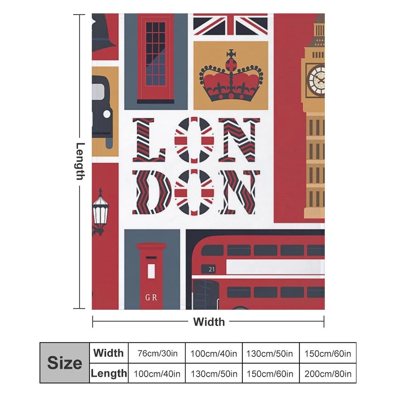 London Throw Blanket Cozy Sofa Blanket for TV Watching Napping view 6