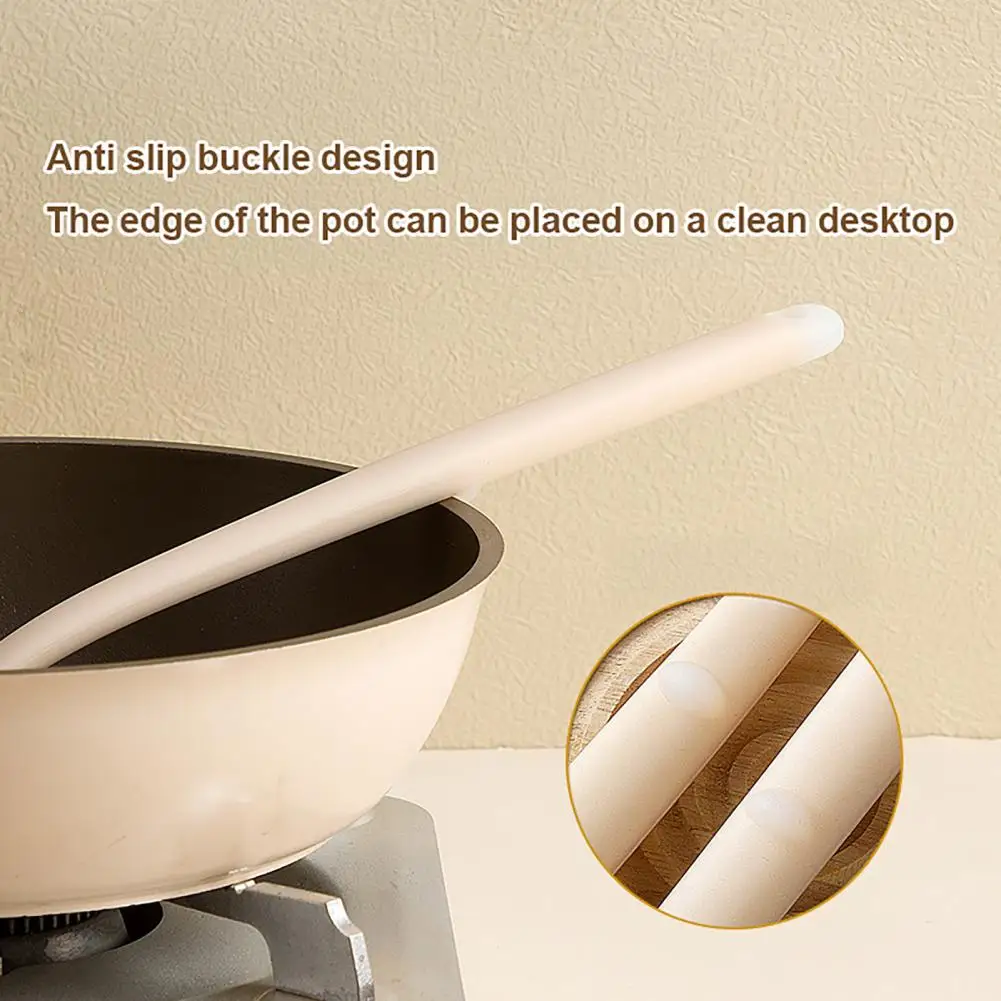 Long Handle Spatula Essential Kitchen Tool Silicone Mushroom Spatula Turner Ladle Heat-resistant Non-stick Cookware Spoon