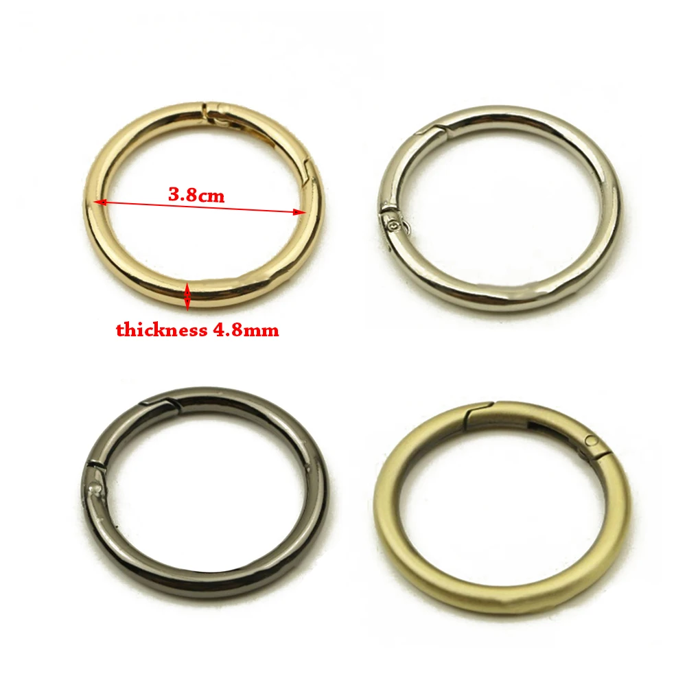 1pc Metallring Feder verschlüsse für DIY Schmuck zu öffnen runde Karabiner Schlüssel bund Tasche Clips Haken Schnallen Stecker