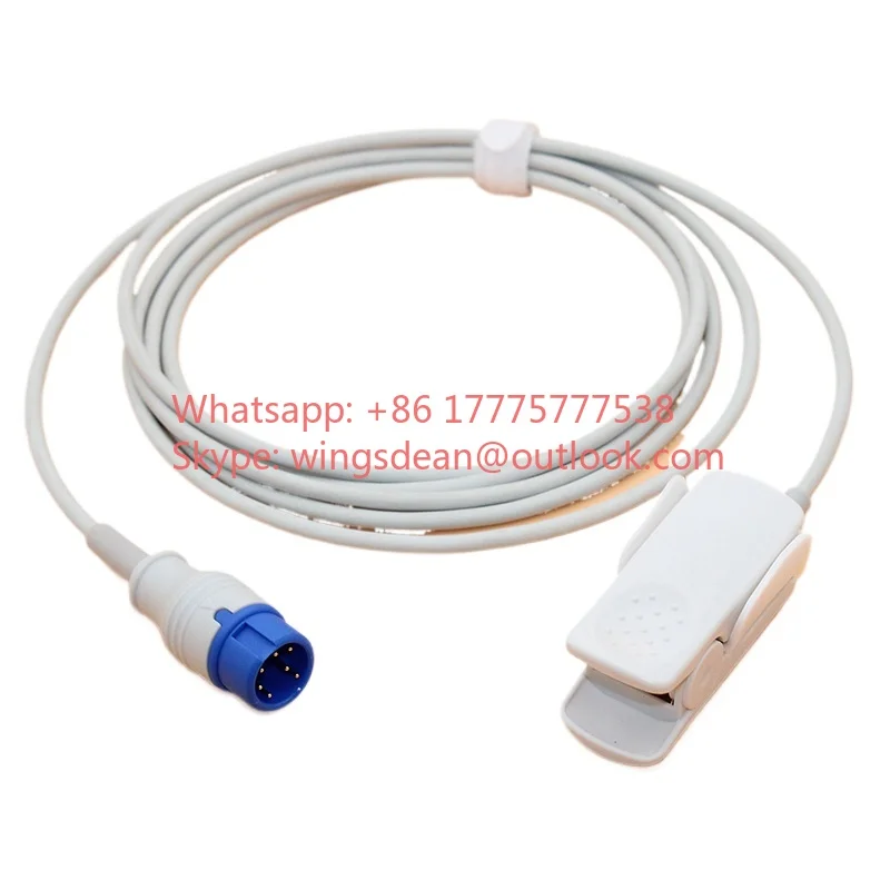 

Compatible 7pin Mindray T5 T8 Spo2 Sensor Cable for Adult/pediatric/child/Neonate/veterinary,Finger/Ear/Foot/Forehead Probe.