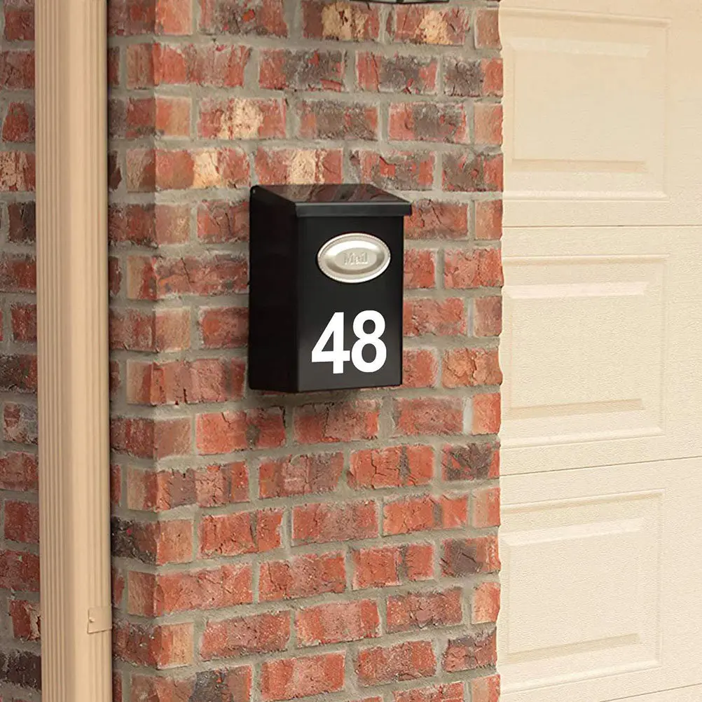 2Pcs Reflective Address Number Decals Self Adhesive Premium Pet Stickers for Mailbox Steel Door Window Car Guitar Bottle