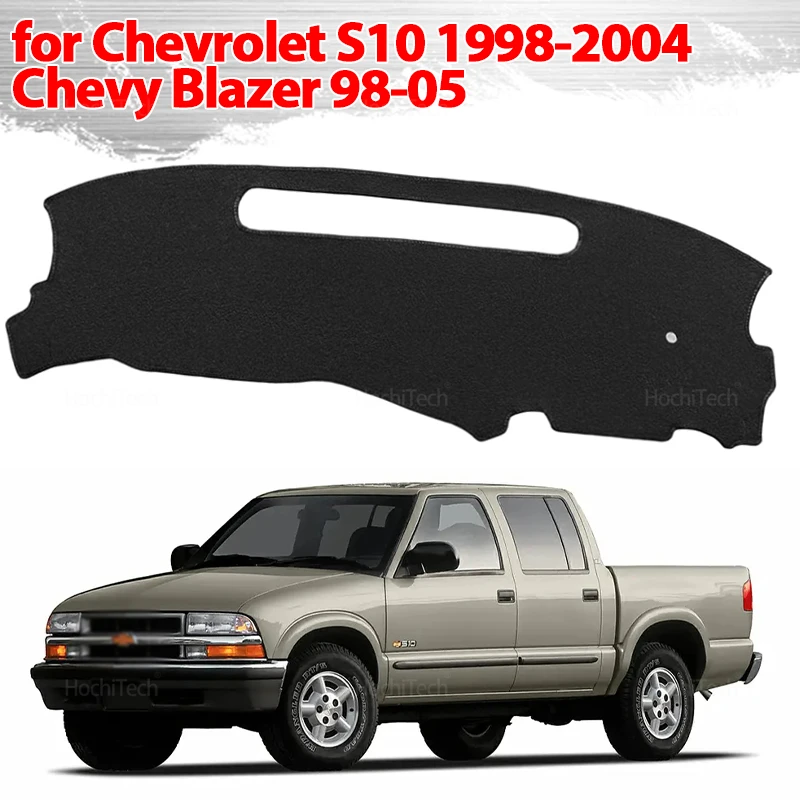 Para chevrolet s10 1998-2004 chevy blazer 98-05 interior auto painel do carro capa traço tapete placa almofada tapete dashmat anti-uv esteiras