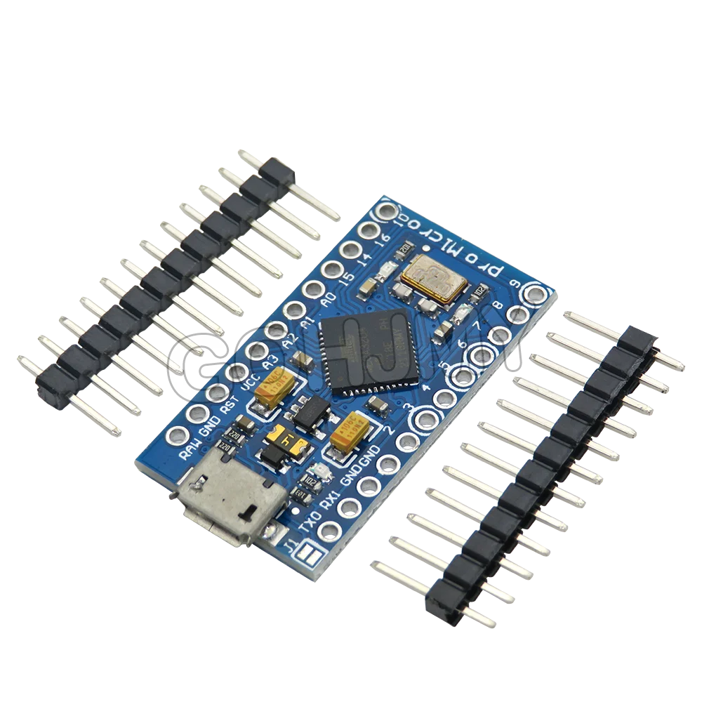PUMUDDSY Pro Micro ATmega32U4 5V 16MHz Chip ersetzt ATmega328 für Arduino Pro Mini mit 2-reihigem Pin-Header für Leonardo UNO R3