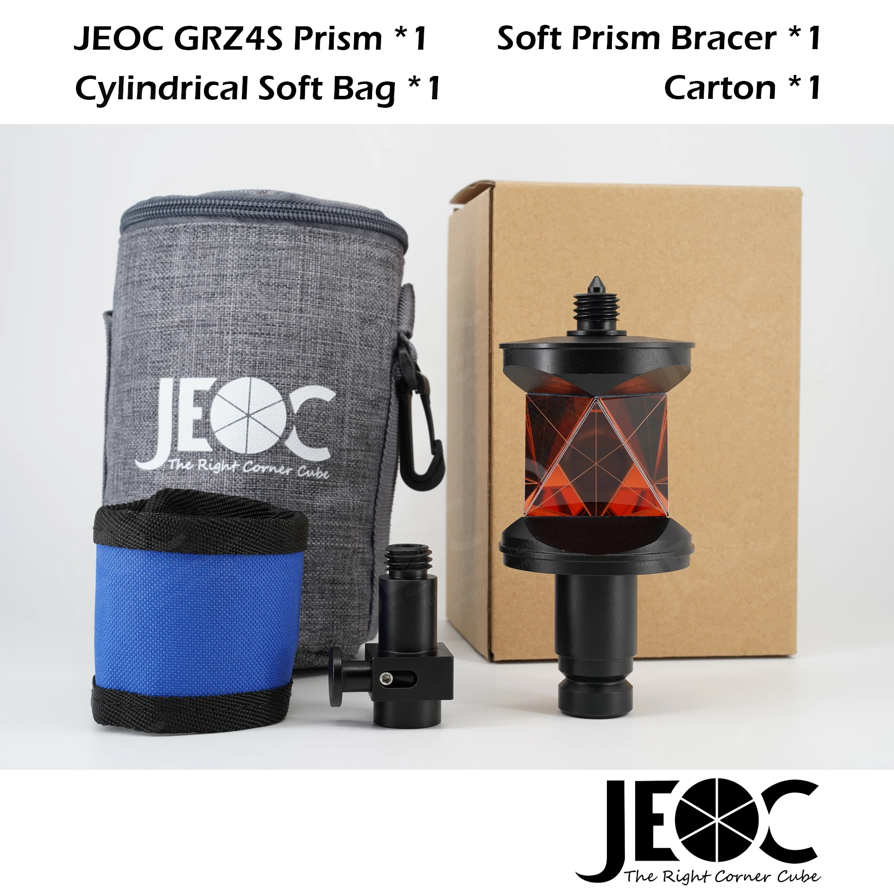 JEOC GRZ4S, Metal 360 Degree Reflective Prism for Leica ATR Total-station, Land Surveying Equipment Accessories