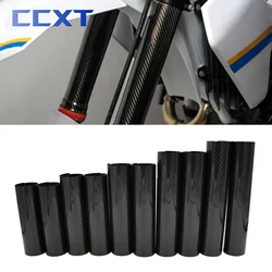160mm 178mm 202mm 225mm 248mm In Fibra di Carbonio Forcella Anteriore Guard Wrap Copertura Motocross Per Honda Yamaha Kawasaki Suzuki KTM CRF CR YZF