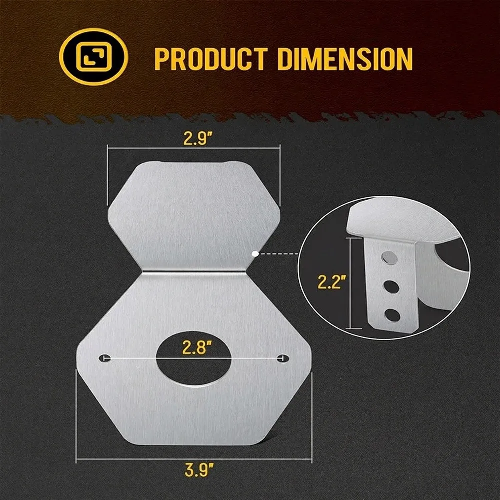 Mounting Bracket for Rearview Mirror Turn Signals Built from Stainless Steel Fits For 3.5 Inch Watermelon Shaped Lights