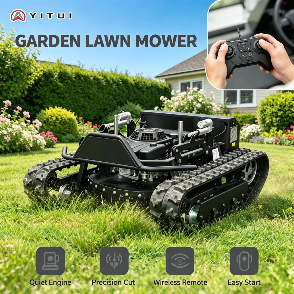 High‑Efficiency Lawn Mower Customized Blade Assembly Remote Controlled Grass Cutter for Complex Terrain Orchard Weeding Work