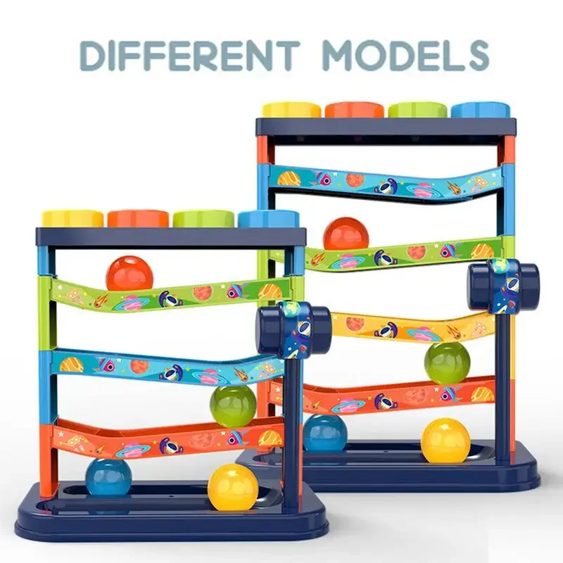 Boule à empiler colorée, boule roulante coulissante, jouets éducatifs précoces, Table d'empilage amusante pour enfants