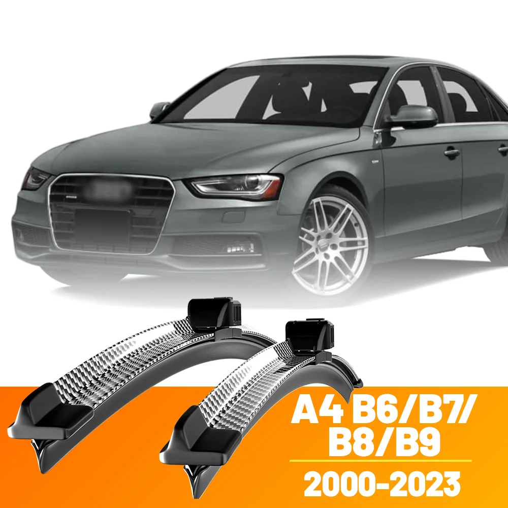 2 stücke Frontscheibe Scheibenwischerblätter Carbon Faser Scheibenwischer Für Audi A4 B6 B7 B8 B9 2000-2023 2004 2008 2009 2016 2017