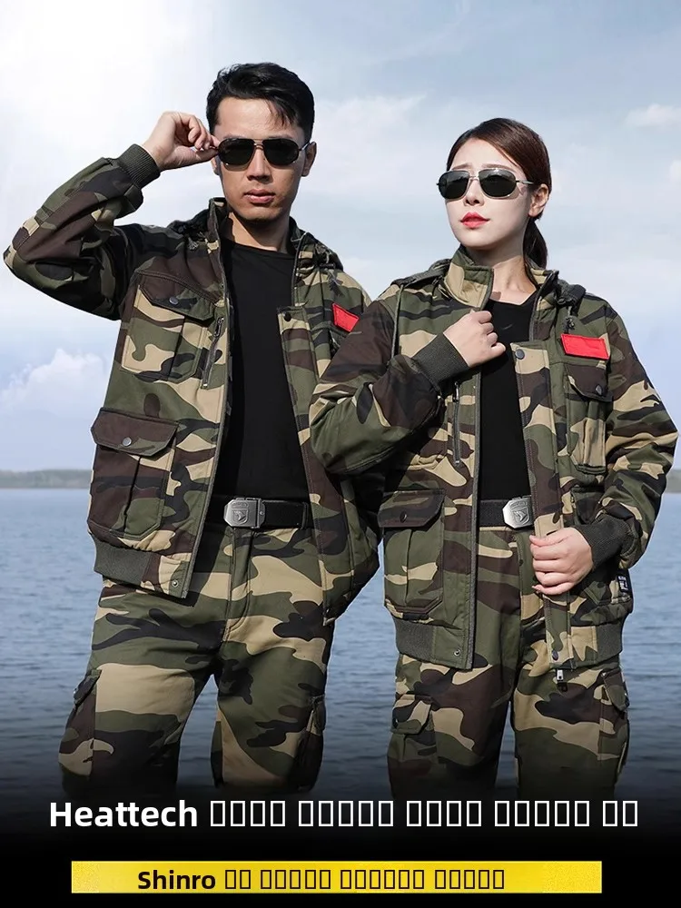 thickened-camouflage-uniform-set-men's-fleece-lined-tactical-training-new-style-military-fan-labor-protection-work-clothes-tr