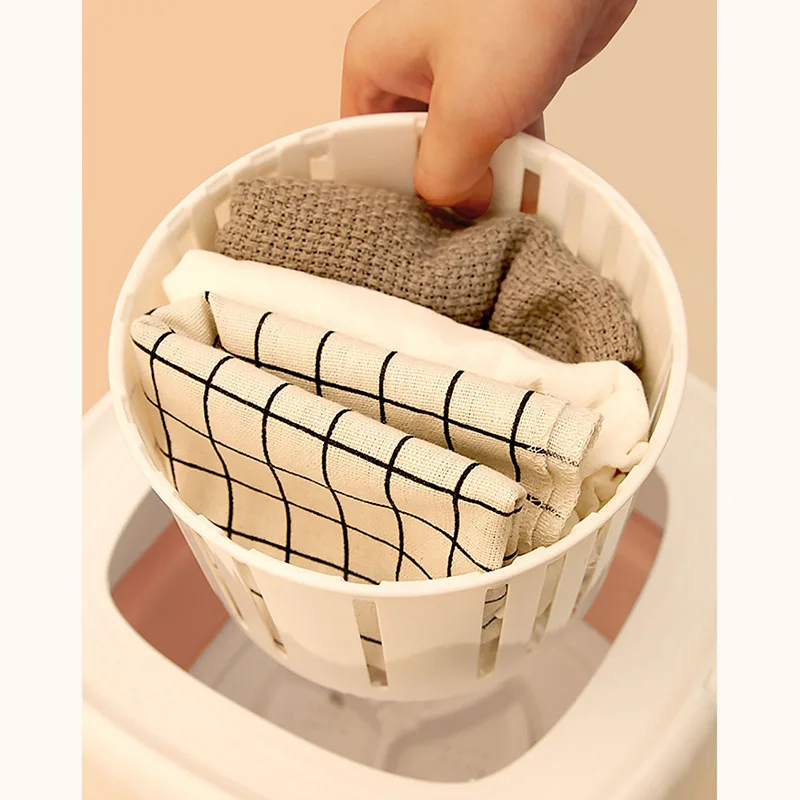 New Foldable Washing Machine With Dryer Bucket For Clothes Socks Underwear Cleaning Washer Mini Small Travel Washing Machine 6L