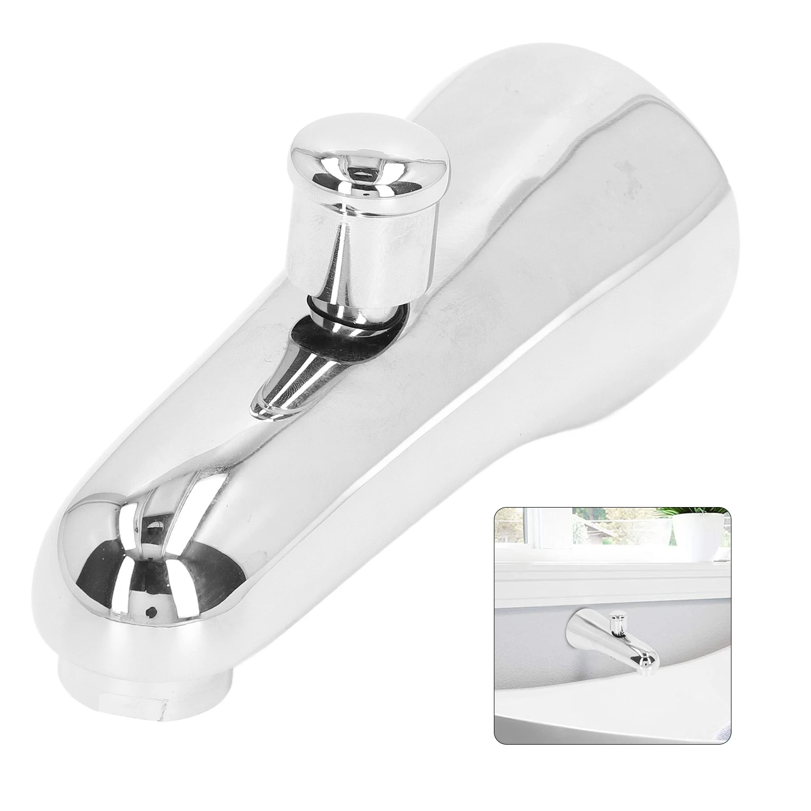 

G1/2 Tub Spout Semicircle Simple Concealed Bathtub Faucet with Diverter for Bathroom Bathtub Shower Diverter Spout