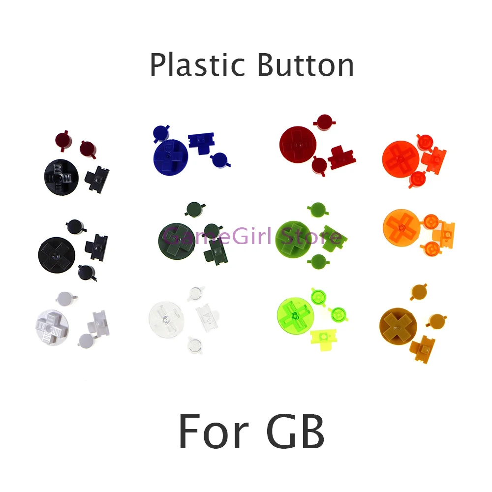 50sets Multi-Color Plastic Buttons for Gameboy Classic GB Game Console Repair Replacement Accessories