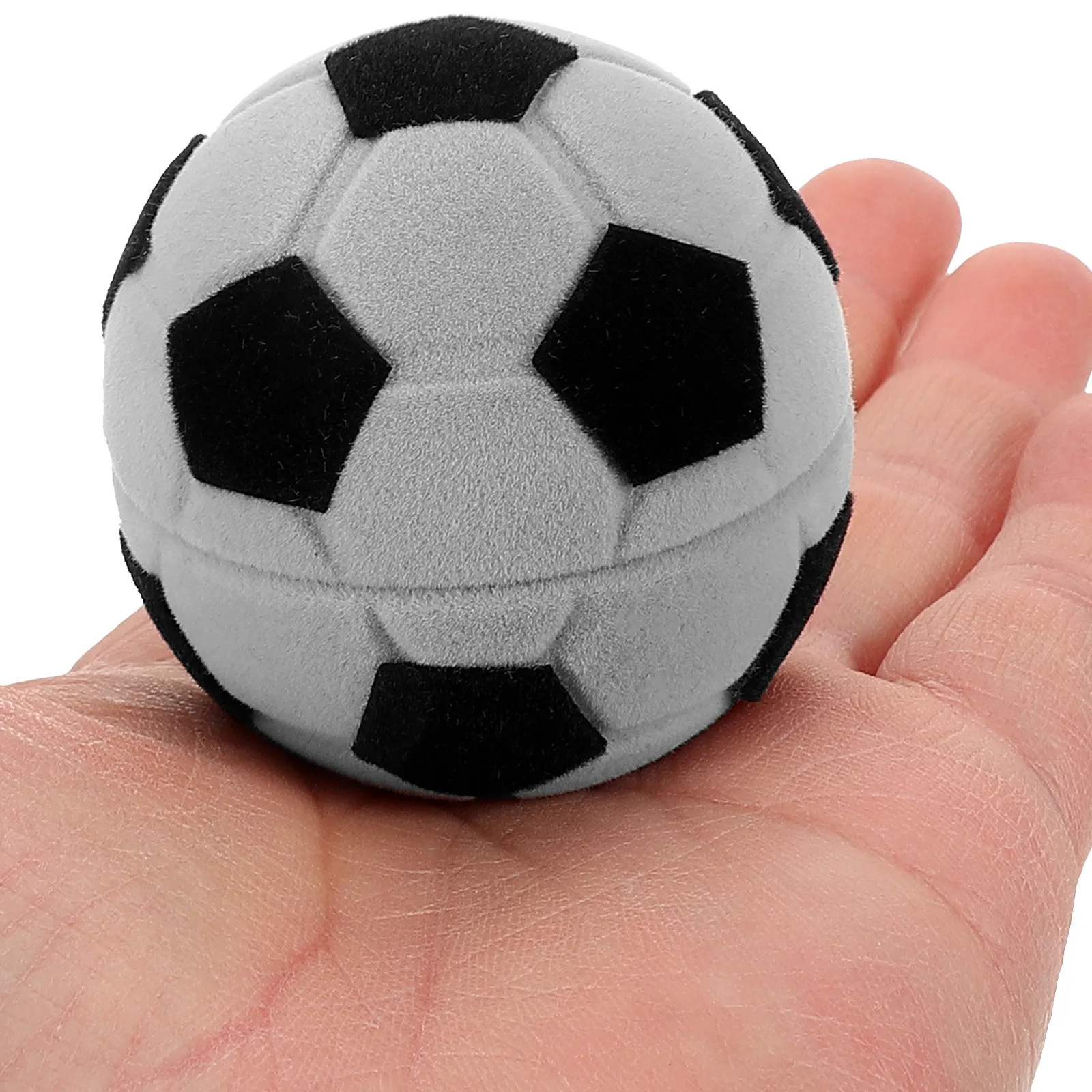 

Unique Soccer Shaped Wedding Ring Box Portable Engagement Case Jewelry Holder Gift for Lovers Ring Boxes Jewelry Box for Rings