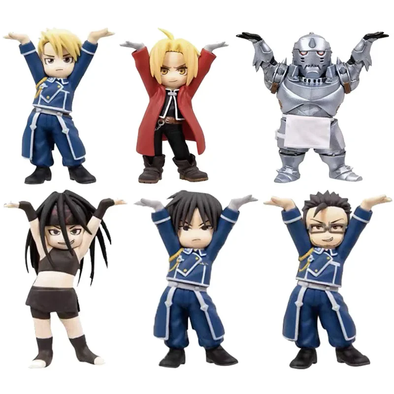 Japanese Genuine Gacha Scale Model Fullmetal Alchemist Character Pen Holder Alphonse Edward Roy Action Figure Toys