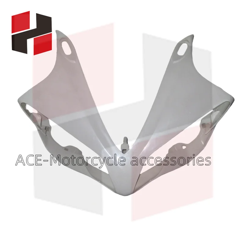 Moto ABS plastica naso superiore carena anteriore Cowl per YAMAHA YZF 1000 R1 YZFR1 YZF-R1 2009-2011 2010 bianco non verniciato