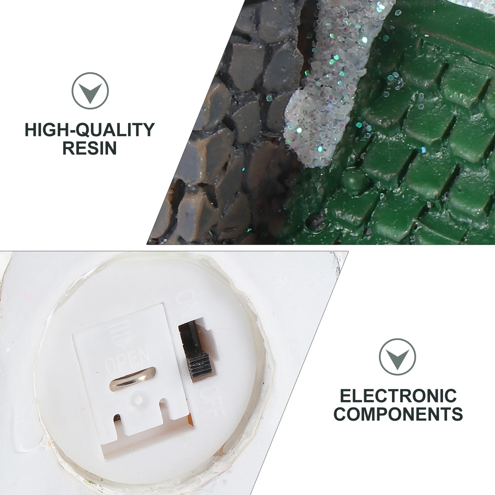 

2Pcs Mini Christmas House Resin Decor Luminous Micro House for Festival Home Decor Xmas Party Ornament Desktop Landscape Gift