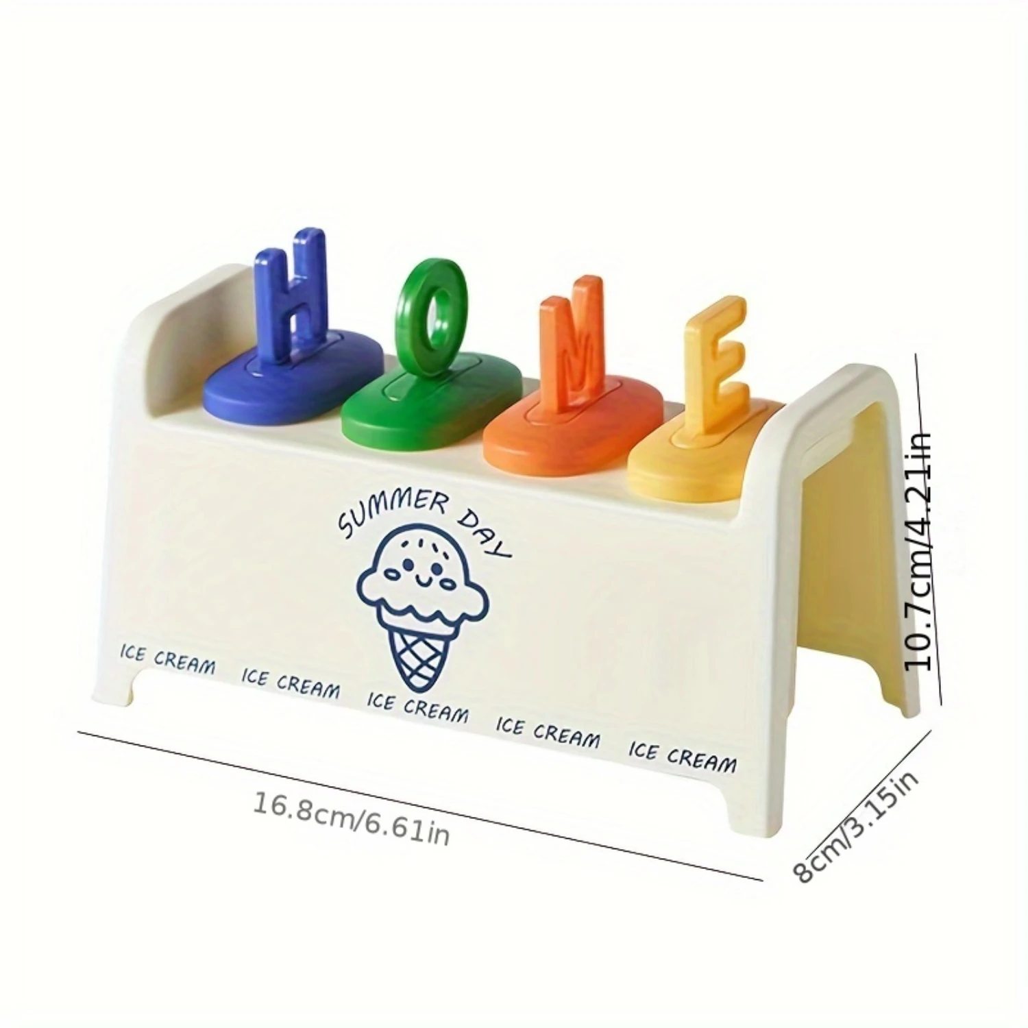 Confezione da 4 stampi per ghiaccio in plastica per uso alimentare con coperchi - Set di ghiaccioli colorati - Scatola per stampi per gelato sicura senza piombo per l'estate Trea