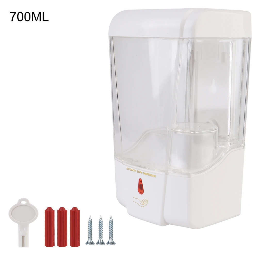 Touch-free Lotion Pump Touchless Liquid Wall-Mount for Kitchen Bathroom Automatic IR Sensor Soap Dispenser 700ml