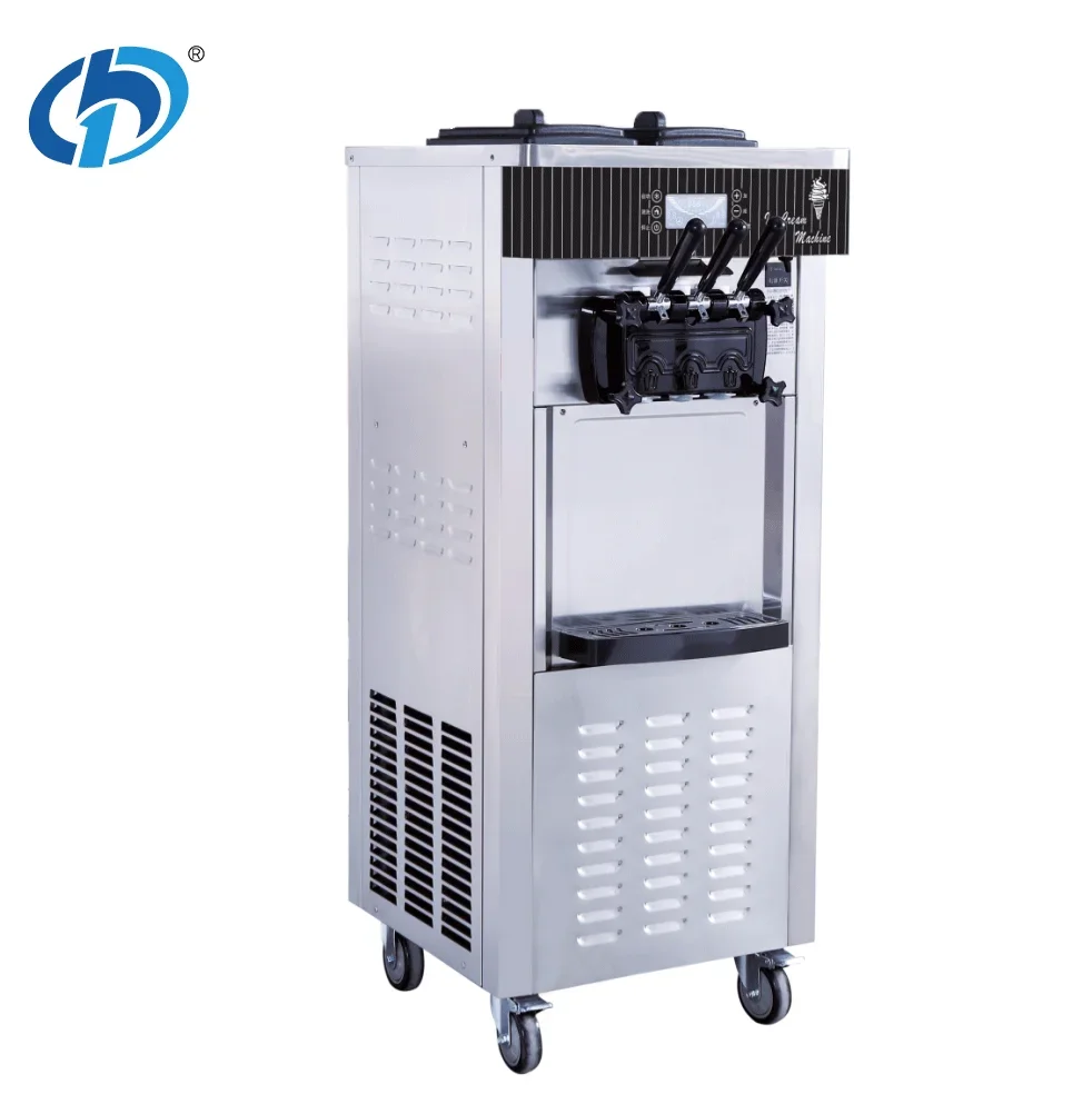 20-28L/h 3 flavor soft ice cream maker machine commercial soft serve ice cream machine